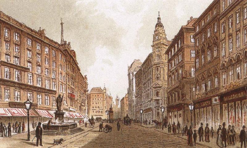 richard wagner the graben, one of the principal streets in vienna Spain oil painting art